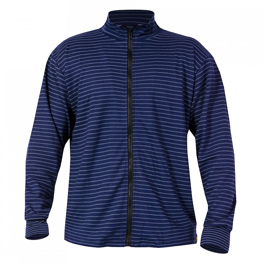 Mikina PXT Antistatic wear tm. modrá rozepínací na zip, stojáček 290 g/m2